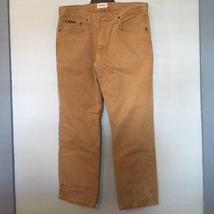 Wrangler regular fit khaki jeans